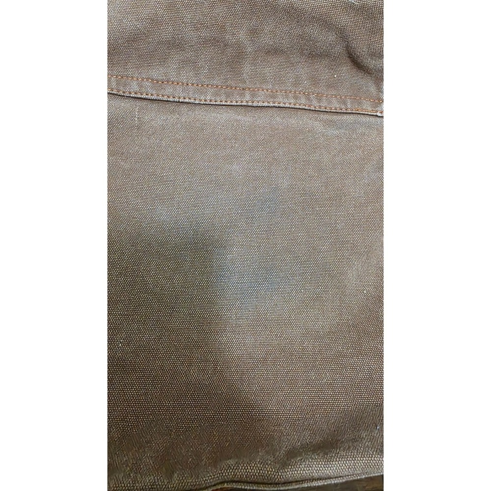 Augur Brown Canvas/Leather Messenger Crossbody Bag Adjustable Strap Size M - Picture 6 of 8